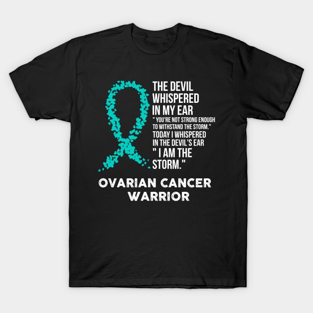 The Devil- Ovarian Cancer Awareness Support Ribbon T-Shirt by HomerNewbergereq